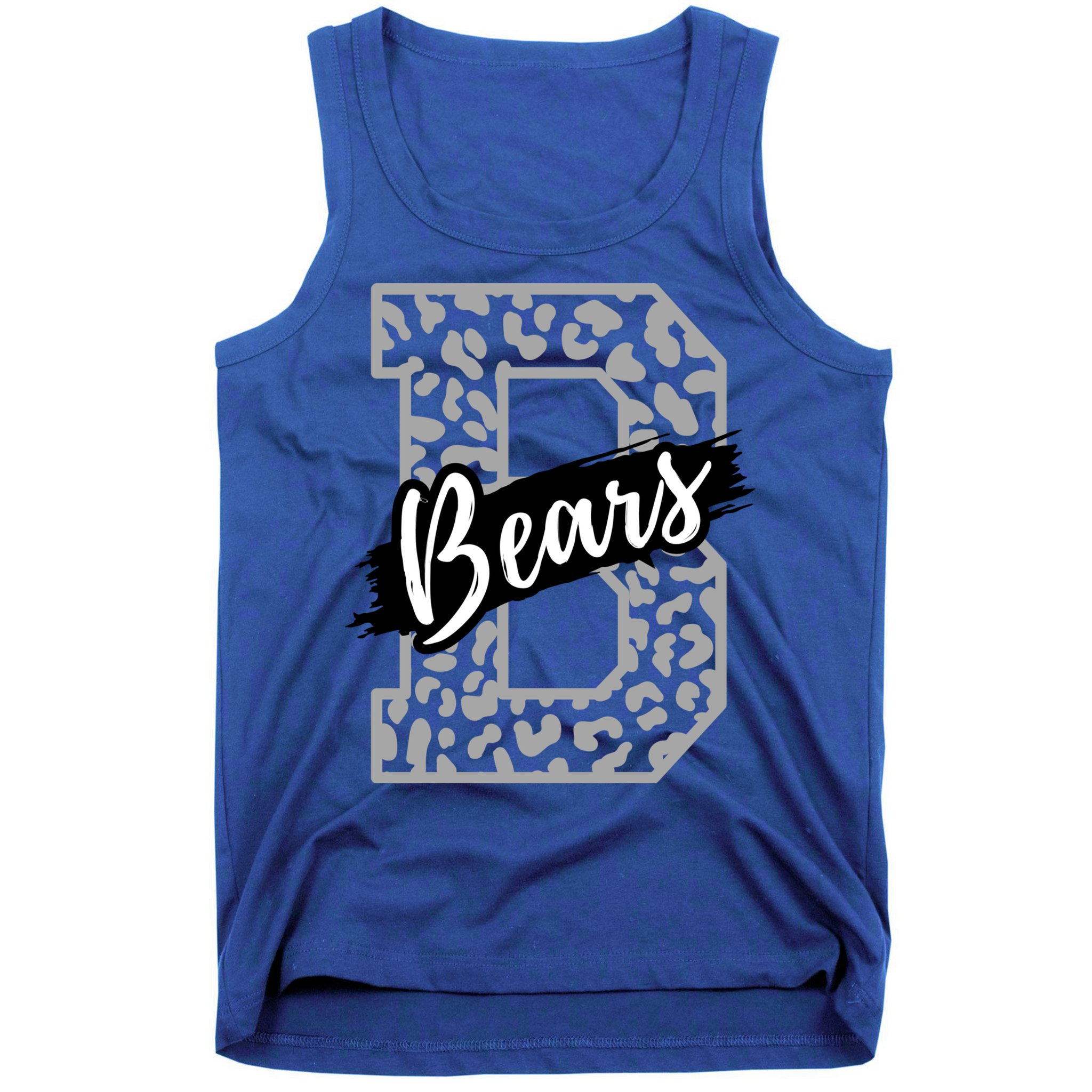 Bears School Sports Fan Team Spirits Mascot Heart Leopard Meaningful Gift Tank Top