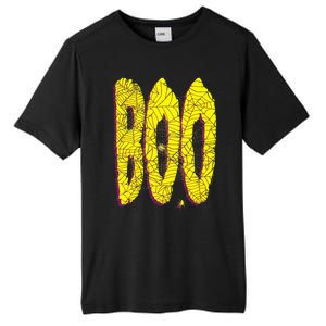 Boo Spiderwebs Spooky Dangling Spider Halloween Tall Fusion ChromaSoft Performance T-Shirt