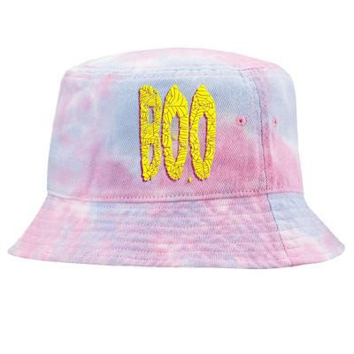 Boo Spiderwebs Spooky Dangling Spider Halloween Tie-Dyed Bucket Hat