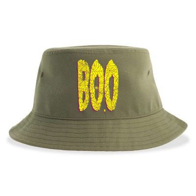 Boo Spiderwebs Spooky Dangling Spider Halloween Sustainable Bucket Hat