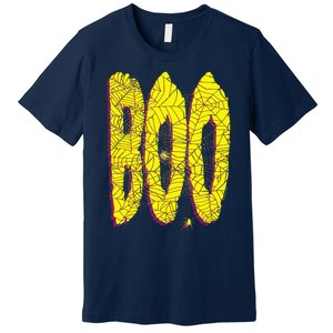 Boo Spiderwebs Spooky Dangling Spider Halloween Premium T-Shirt