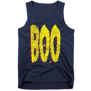 Boo Spiderwebs Spooky Dangling Spider Halloween Tank Top