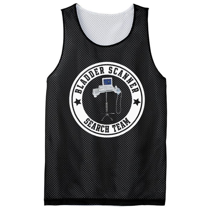 Bladder Scanner Search Team Funny ED ER ICU Med Surg Nursing Mesh Reversible Basketball Jersey Tank