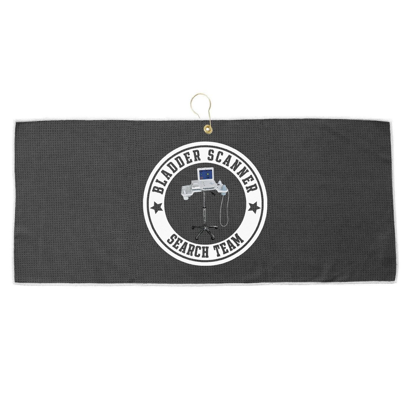 Bladder Scanner Search Team Funny ED ER ICU Med Surg Nursing Large Microfiber Waffle Golf Towel