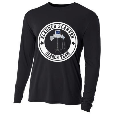 Bladder Scanner Search Team Funny ED ER ICU Med Surg Nursing Cooling Performance Long Sleeve Crew