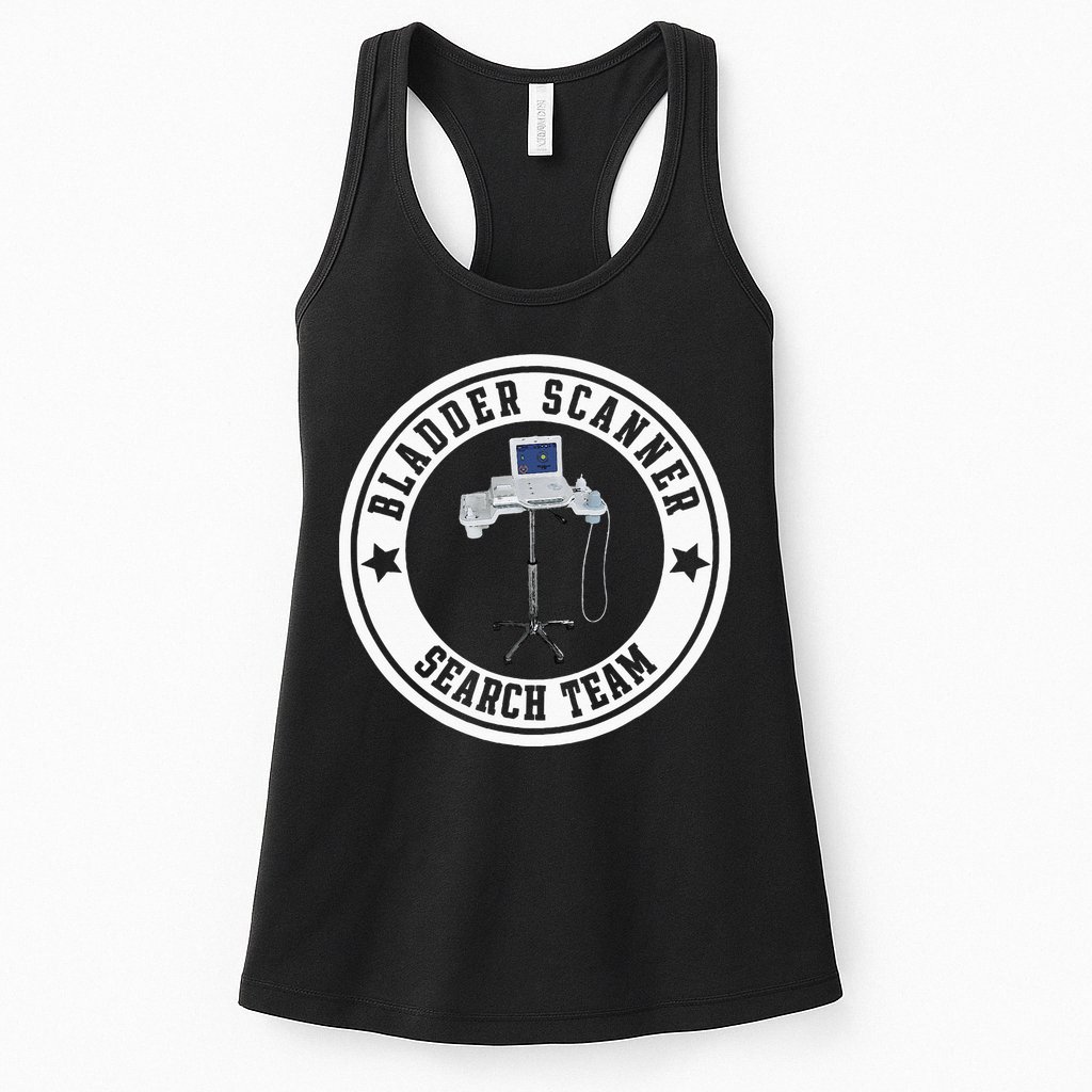 Bladder Scanner Search Team Funny ED ER ICU Med Surg Nursing Womens Tank Top