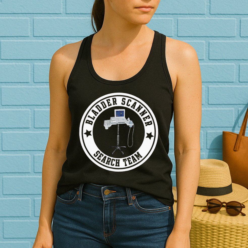 Bladder Scanner Search Team Funny ED ER ICU Med Surg Nursing Womens Tank Top
