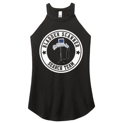 Bladder Scanner Search Team Funny ED ER ICU Med Surg Nursing Women's Perfect Tri Rocker Tank