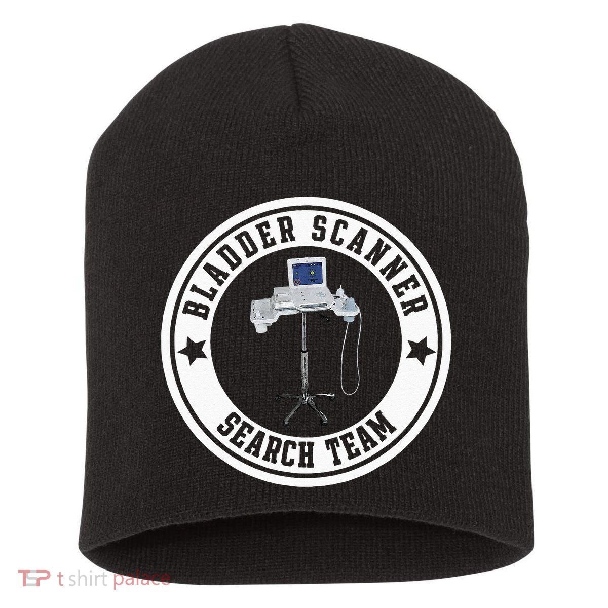 Bladder Scanner Search Team Funny ED ER ICU Med Surg Nursing Short Acrylic Beanie