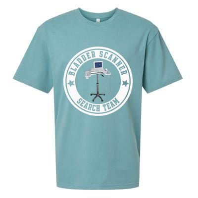 Bladder Scanner Search Team Funny ED ER ICU Med Surg Nursing Sueded Cloud Jersey T-Shirt
