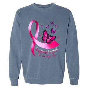 Butterfly Support Squad Breast Cancer Warrior Pink Garment-Dyed Sweatshirt