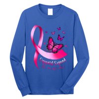 Butterfly Support Squad Breast Cancer Warrior Pink Long Sleeve Shirt