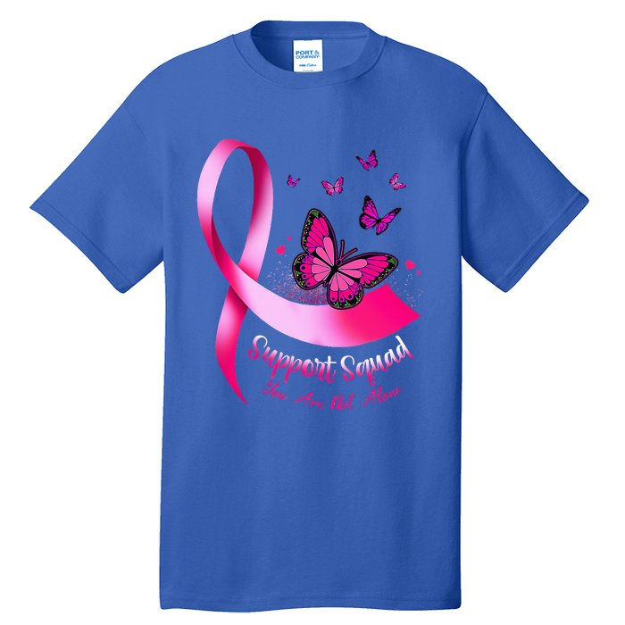 Butterfly Support Squad Breast Cancer Warrior Pink Tall T-Shirt