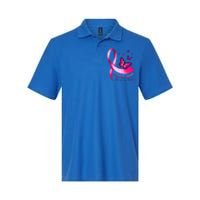 Butterfly Support Squad Breast Cancer Warrior Pink Softstyle Adult Sport Polo