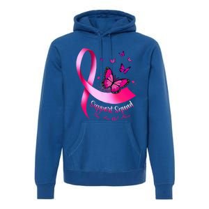 Butterfly Support Squad Breast Cancer Warrior Pink Premium Hoodie