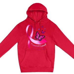 Butterfly Support Squad Breast Cancer Warrior Pink Premium Pullover Hoodie