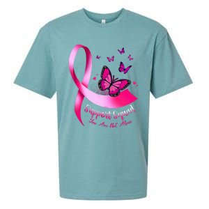 Butterfly Support Squad Breast Cancer Warrior Pink Sueded Cloud Jersey T-Shirt