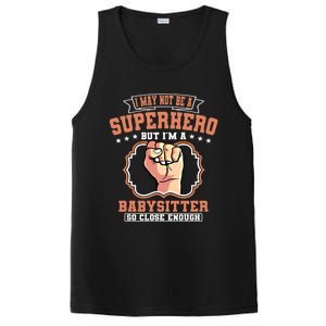 Babysitter Superhero Sitting Nanny Care Provider Meaningful Gift PosiCharge Competitor Tank