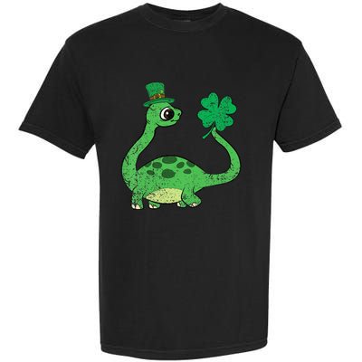 Brontosaurus Shamrock St Patricks Day Garment-Dyed Heavyweight T-Shirt