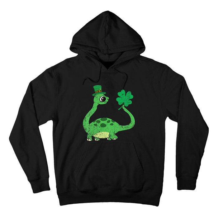 Brontosaurus Shamrock St Patricks Day Hoodie