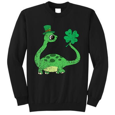 Brontosaurus Shamrock St Patricks Day Sweatshirt