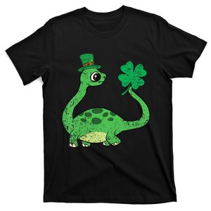 Brontosaurus Shamrock St Patricks Day T-Shirt