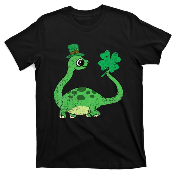 Brontosaurus Shamrock St Patricks Day T-Shirt