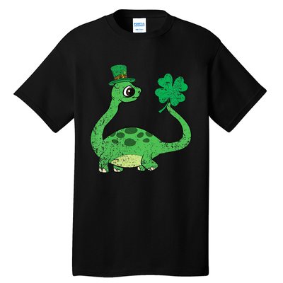 Brontosaurus Shamrock St Patricks Day Tall T-Shirt