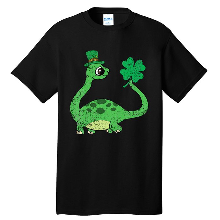 Brontosaurus Shamrock St Patricks Day Tall T-Shirt