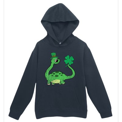 Brontosaurus Shamrock St Patricks Day Urban Pullover Hoodie