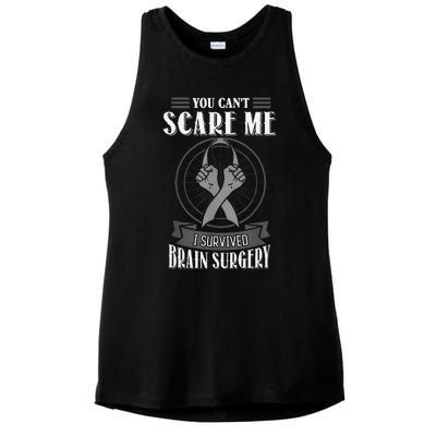 Brain Surgery Survivor Tumor Cancer Awareness Head In Jury Ladies PosiCharge Tri-Blend Wicking Tank