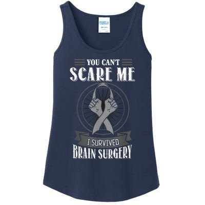 Brain Surgery Survivor Tumor Cancer Awareness Head In Jury Ladies Essential Tank