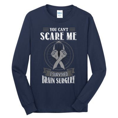 Brain Surgery Survivor Tumor Cancer Awareness Head In Jury Tall Long Sleeve T-Shirt