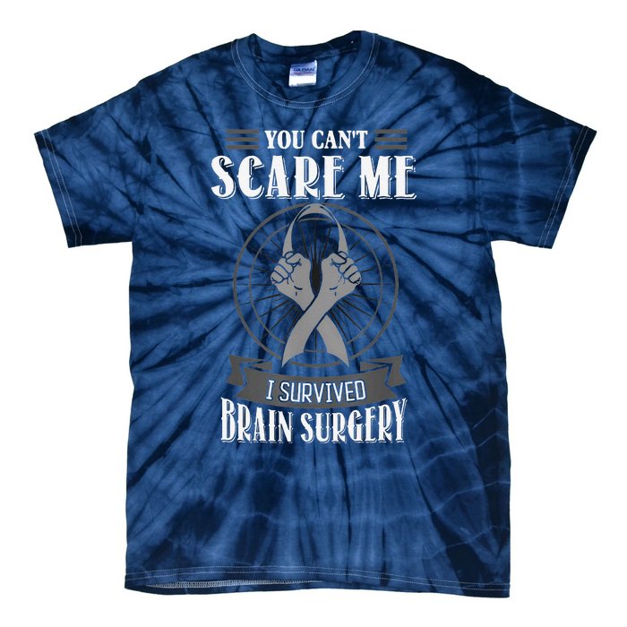 Brain Surgery Survivor Tumor Cancer Awareness Head In Jury Tie-Dye T-Shirt