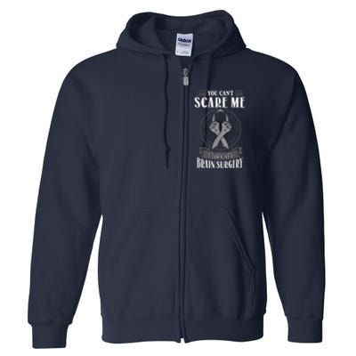 Brain Surgery Survivor Tumor Cancer Awareness Head In Jury Full Zip Hoodie