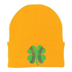 Baseball Shamrock St. Patrick's Day Irish Saint Paddys Gift Knit Cap Winter Beanie