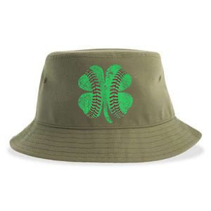 Baseball Shamrock St. Patrick's Day Irish Saint Paddys Gift Sustainable Bucket Hat