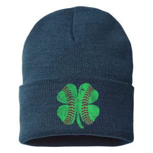 Baseball Shamrock St. Patrick's Day Irish Saint Paddys Gift Sustainable Knit Beanie