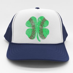 Baseball Shamrock St. Patrick's Day Irish Saint Paddys Gift Trucker Hat