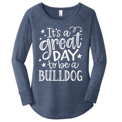 Bulldogs School Sports Fan Team Spirit Great Day Women's Perfect Tri Tunic Long Sleeve Shirt