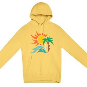 Beach Sunset Summer Premium Pullover Hoodie