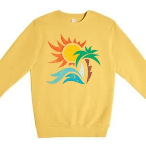 Beach Sunset Summer Premium Crewneck Sweatshirt