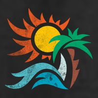 Beach Sunset Summer 7 Panel Mesh Trucker Snapback Hat