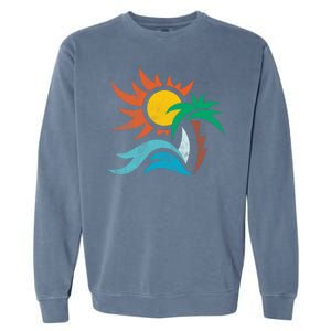 Beach Sunset Summer Garment-Dyed Sweatshirt