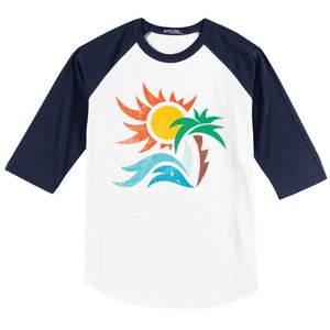 Beach Sunset Summer Baseball Sleeve Shirt