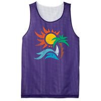 Beach Sunset Summer Mesh Reversible Basketball Jersey Tank