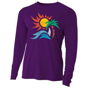 Beach Sunset Summer Cooling Performance Long Sleeve Crew