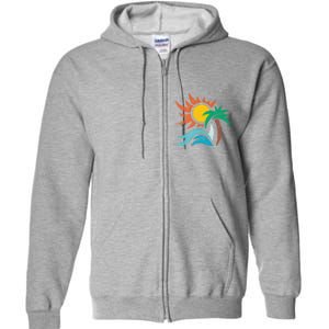 Beach Sunset Summer Full Zip Hoodie