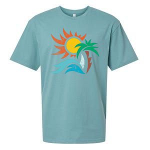 Beach Sunset Summer Sueded Cloud Jersey T-Shirt