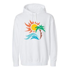 Beach Sunset Summer Garment-Dyed Fleece Hoodie